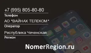 Кто звонил с 9958058080 - регион и оператор